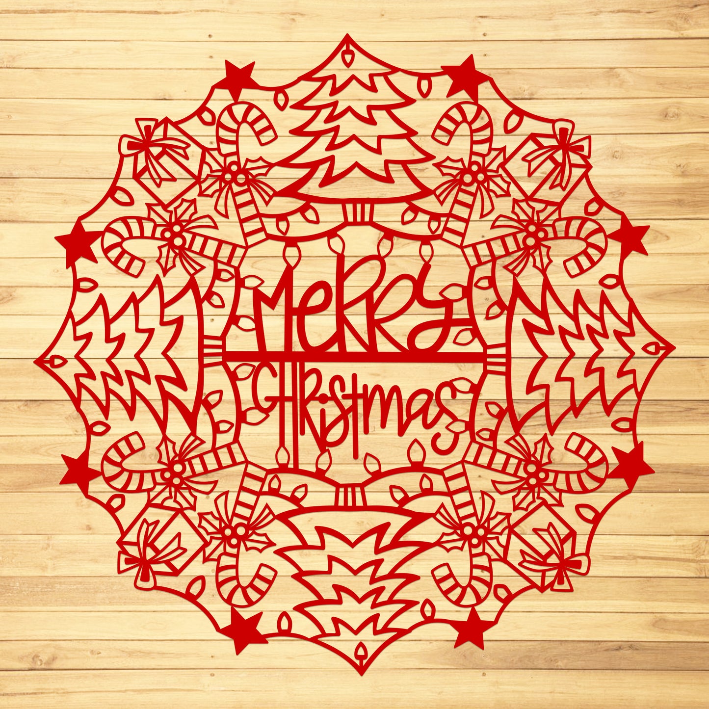 Christmas Mandala - Christmas Cricut File - VEKTOR KRAFT