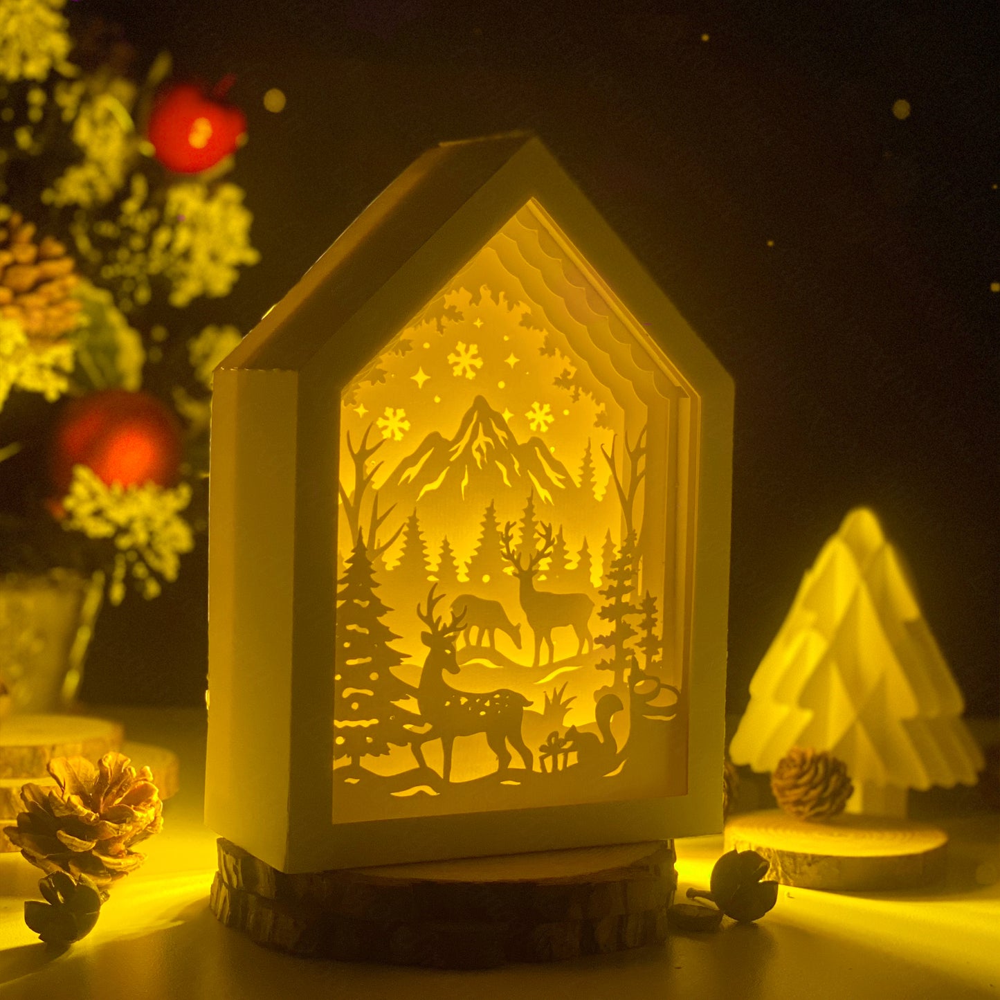 Christmas Deer 1 – 3D Box SVG File for Cricut & Silhouette