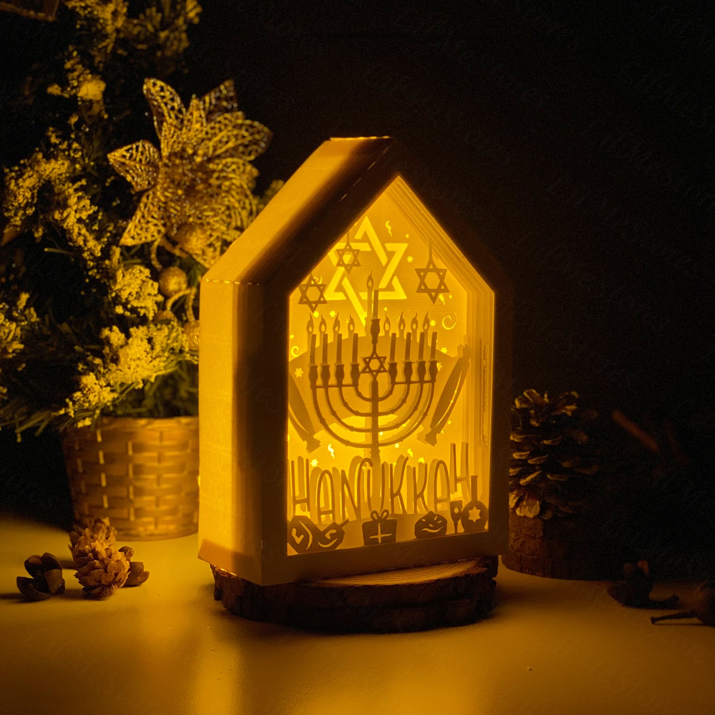 Hanukkah – 3D Box SVG File for Cricut & Silhouette