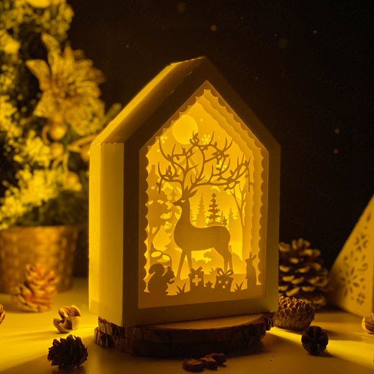 Christmas Deer 2 – 3D Box SVG File for Cricut & Silhouette