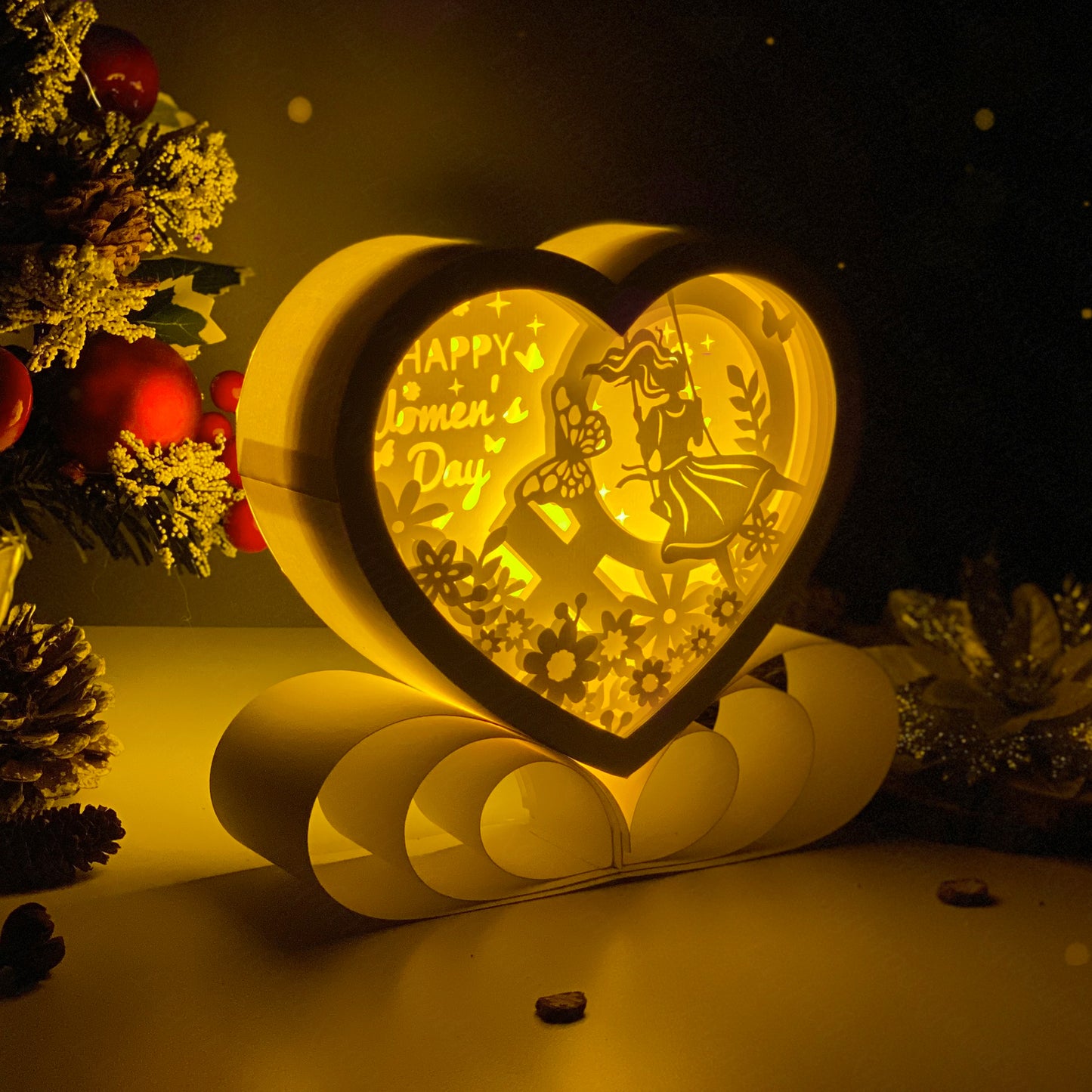 Women's Day – 3D Heart Box 1 File - Cricut File - VEKTOR KRAFT