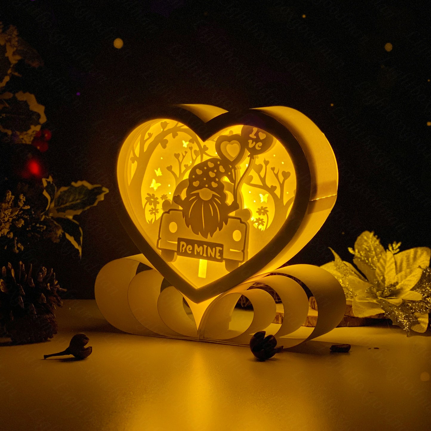 Gnome Love – 3D Heart Box 1 File - Cricut File - VEKTOR KRAFT