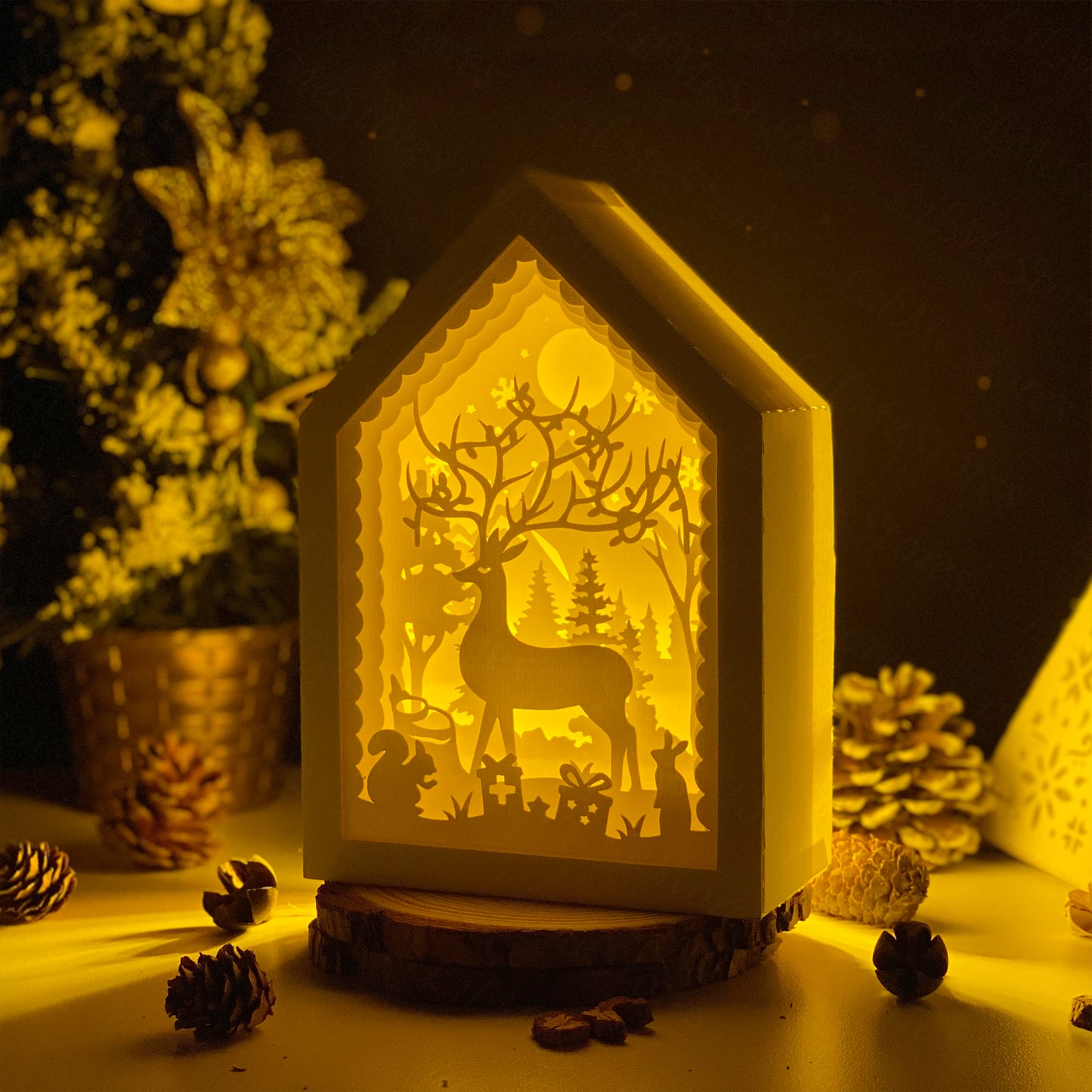 Christmas Deer 2 – 3D Box SVG File for Cricut & Silhouette