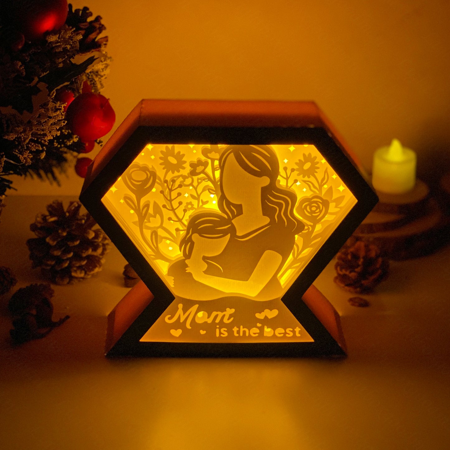 Mother's Day 1 – 3D Diamond Box  File - Cricut File - VEKTOR KRAFT