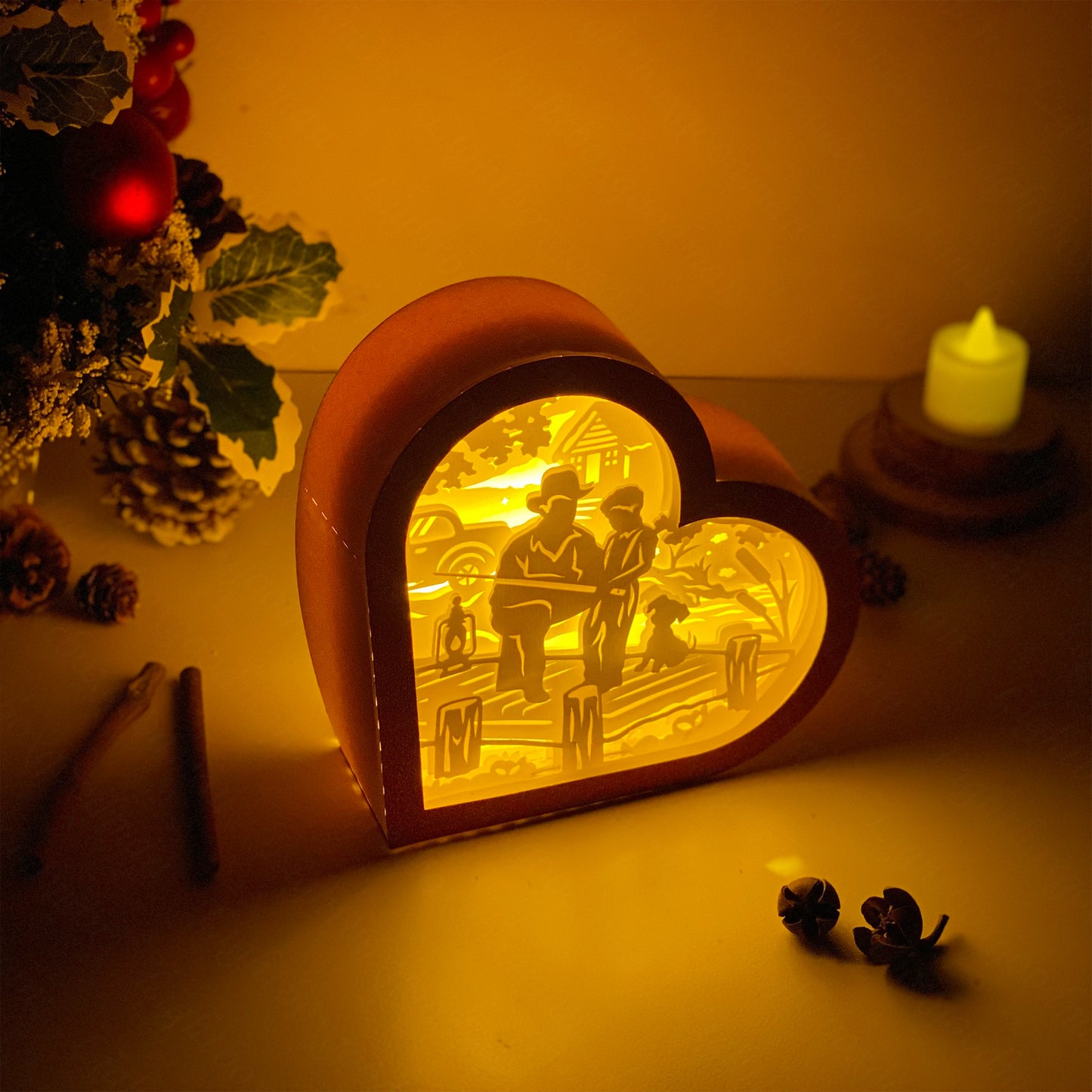 Father's Day 2 – 3D Heart Box 2  File - Cricut File - VEKTOR KRAFT