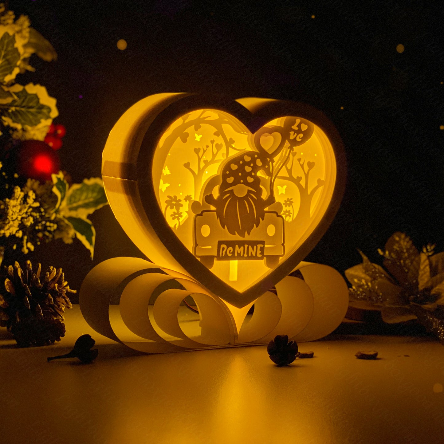 Gnome Love – 3D Heart Box 1 File - Cricut File - VEKTOR KRAFT