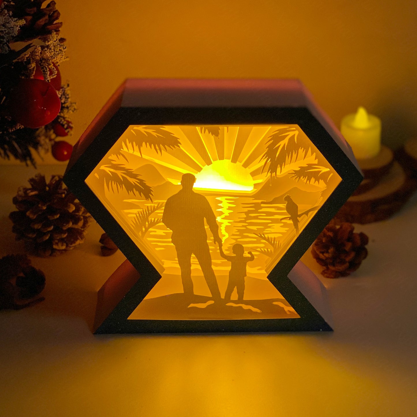 Father's Day 2 – 3D Diamond Box  File - Cricut File - VEKTOR KRAFT