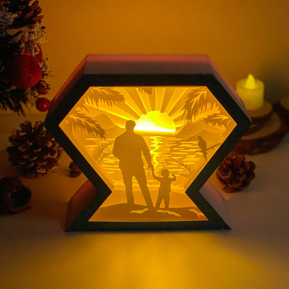 Father's Day 2 – 3D Diamond Box  File - Cricut File - VEKTOR KRAFT