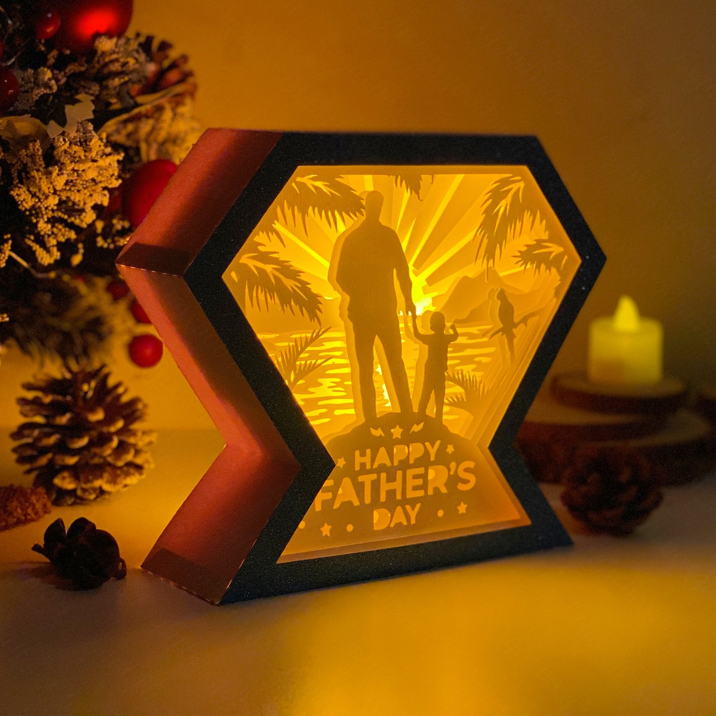 Father's Day 6 – 3D Diamond Box  File - Cricut File - VEKTOR KRAFT