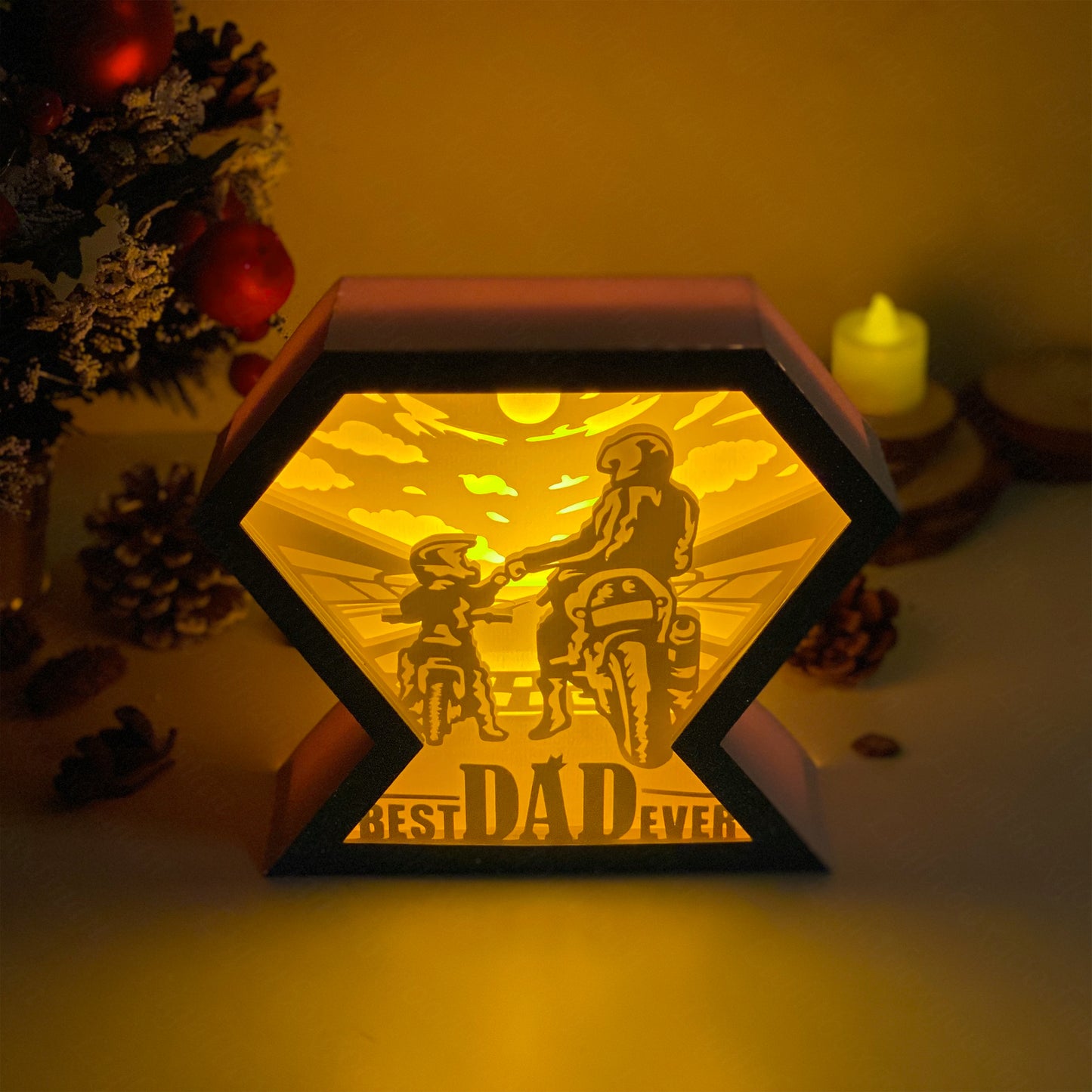 Father's Day 4 – 3D Diamond Box  File - Cricut File - VEKTOR KRAFT