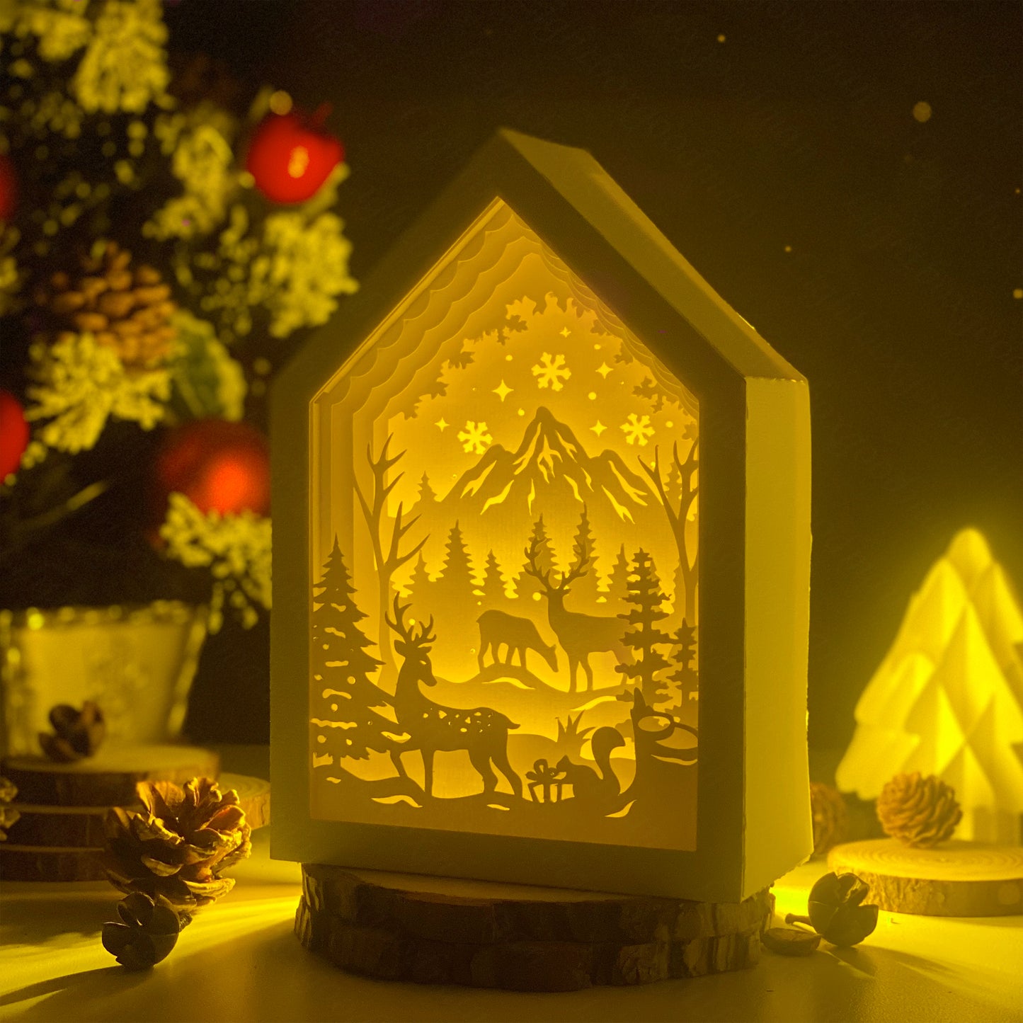 Christmas Deer 1 – 3D Box SVG File for Cricut & Silhouette