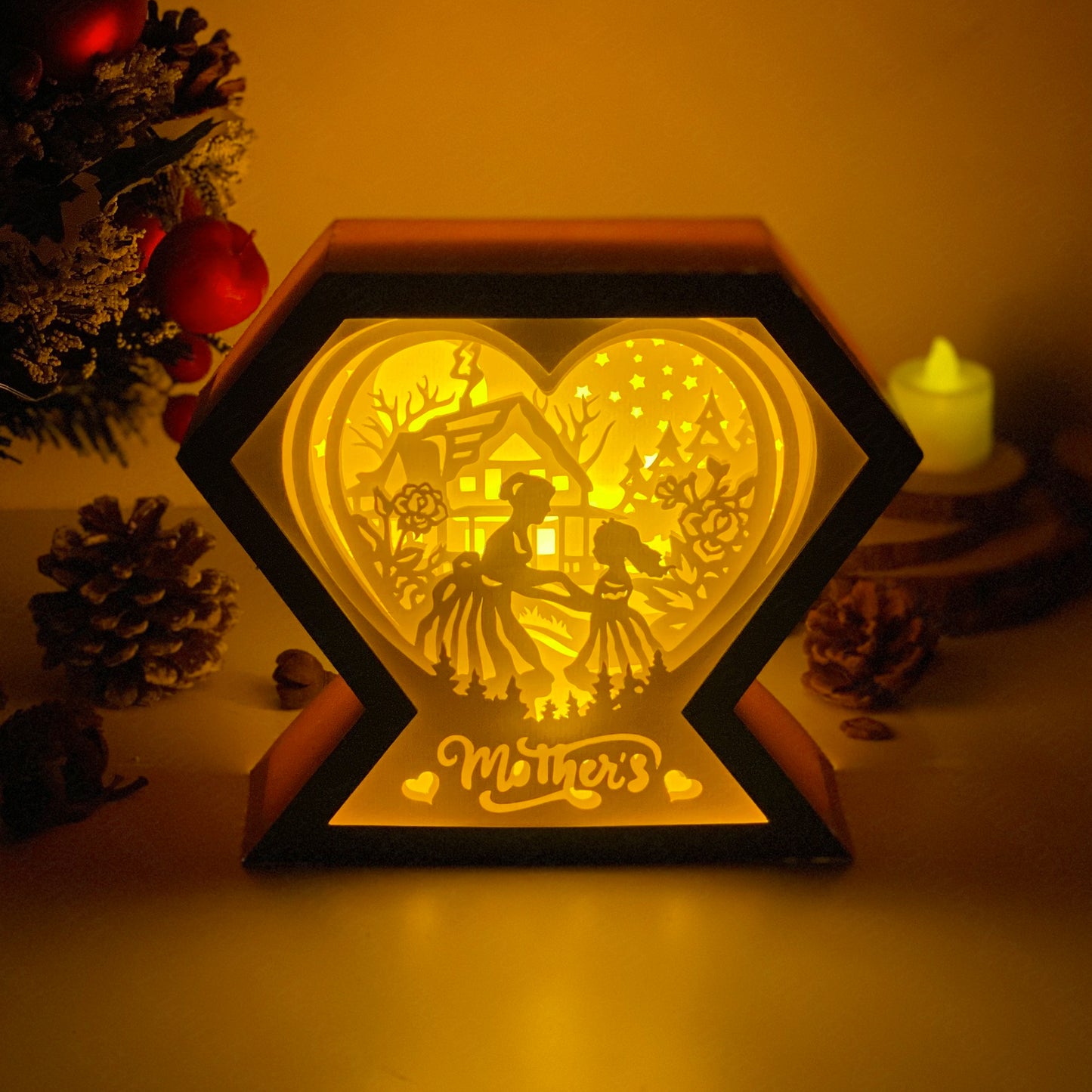 Mother's Day 3 – 3D Diamond Box  File - Cricut File - VEKTOR KRAFT