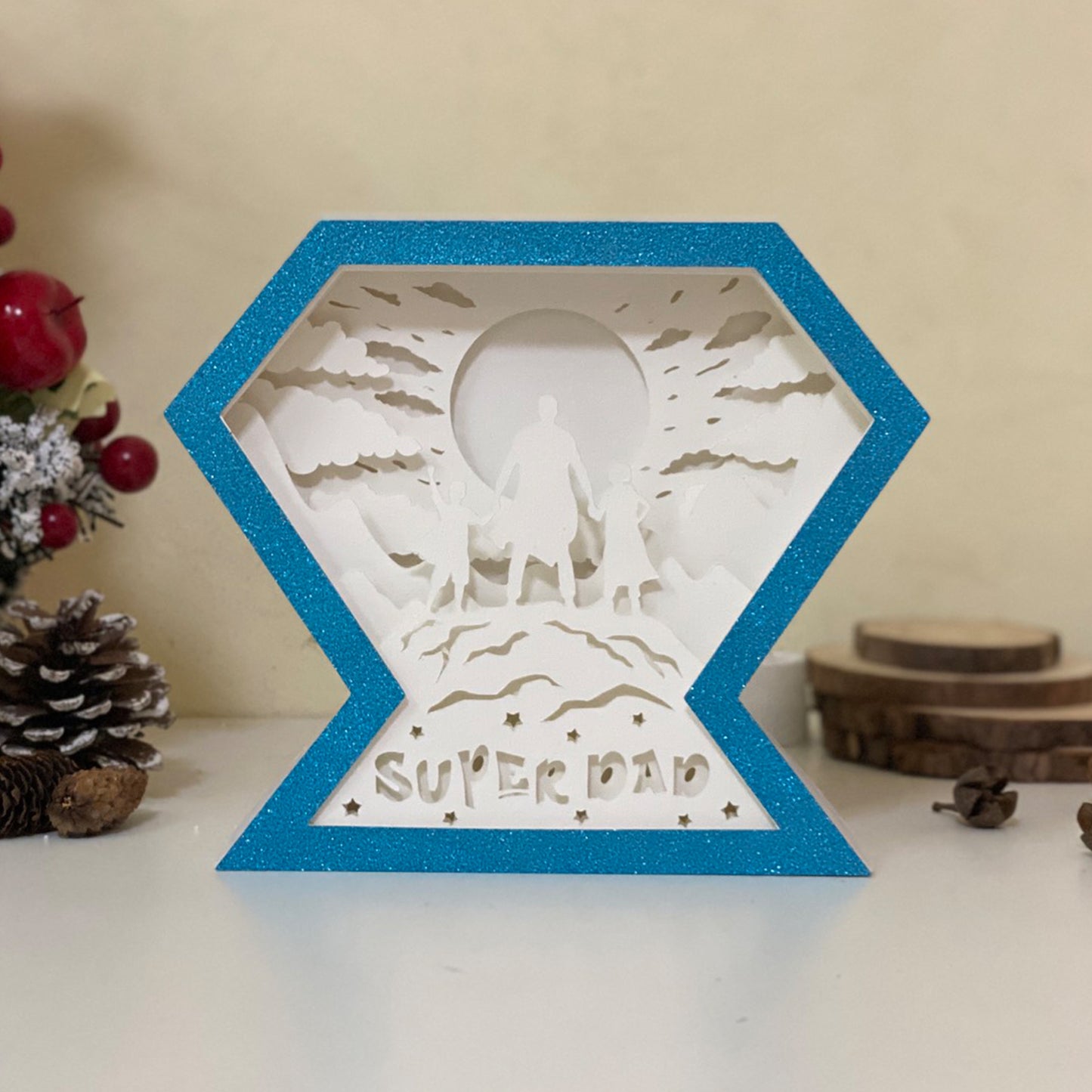 Father's Day 1 – 3D Diamond Box  File - Cricut File - VEKTOR KRAFT