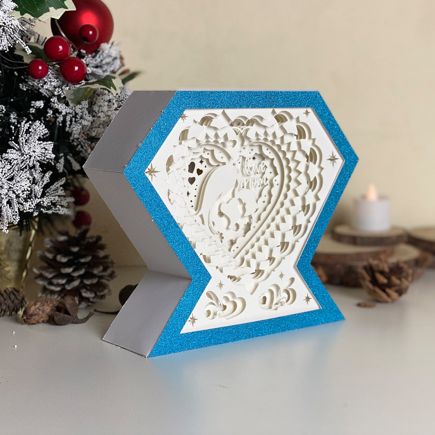 Mother's Day 6 – 3D Diamond Box  File - Cricut File - VEKTOR KRAFT