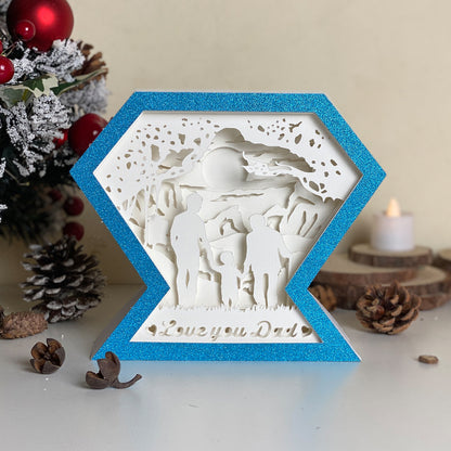 Father's Day 3 – 3D Diamond Box  File - Cricut File - VEKTOR KRAFT