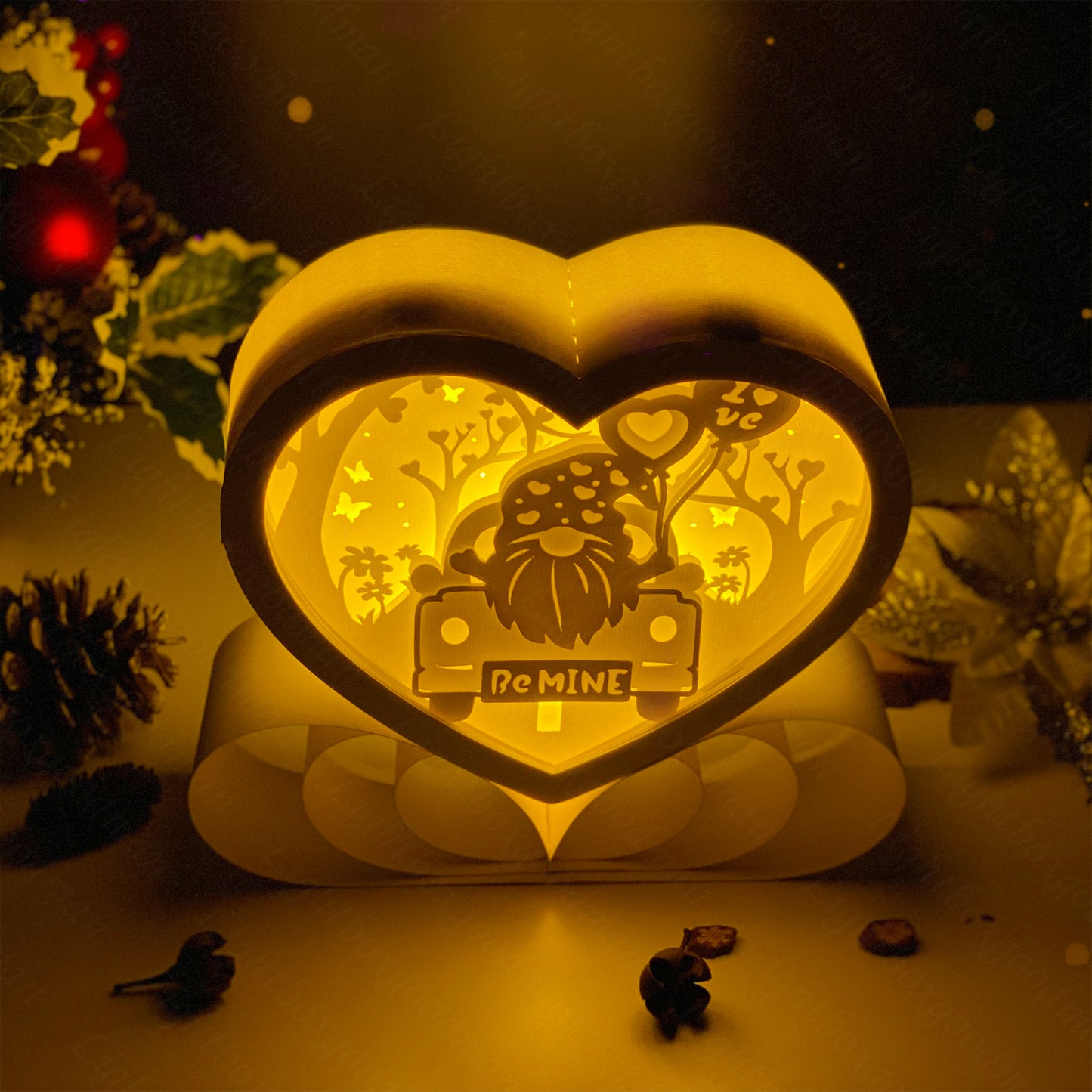 Gnome Love – 3D Heart Box 1 File - Cricut File - VEKTOR KRAFT