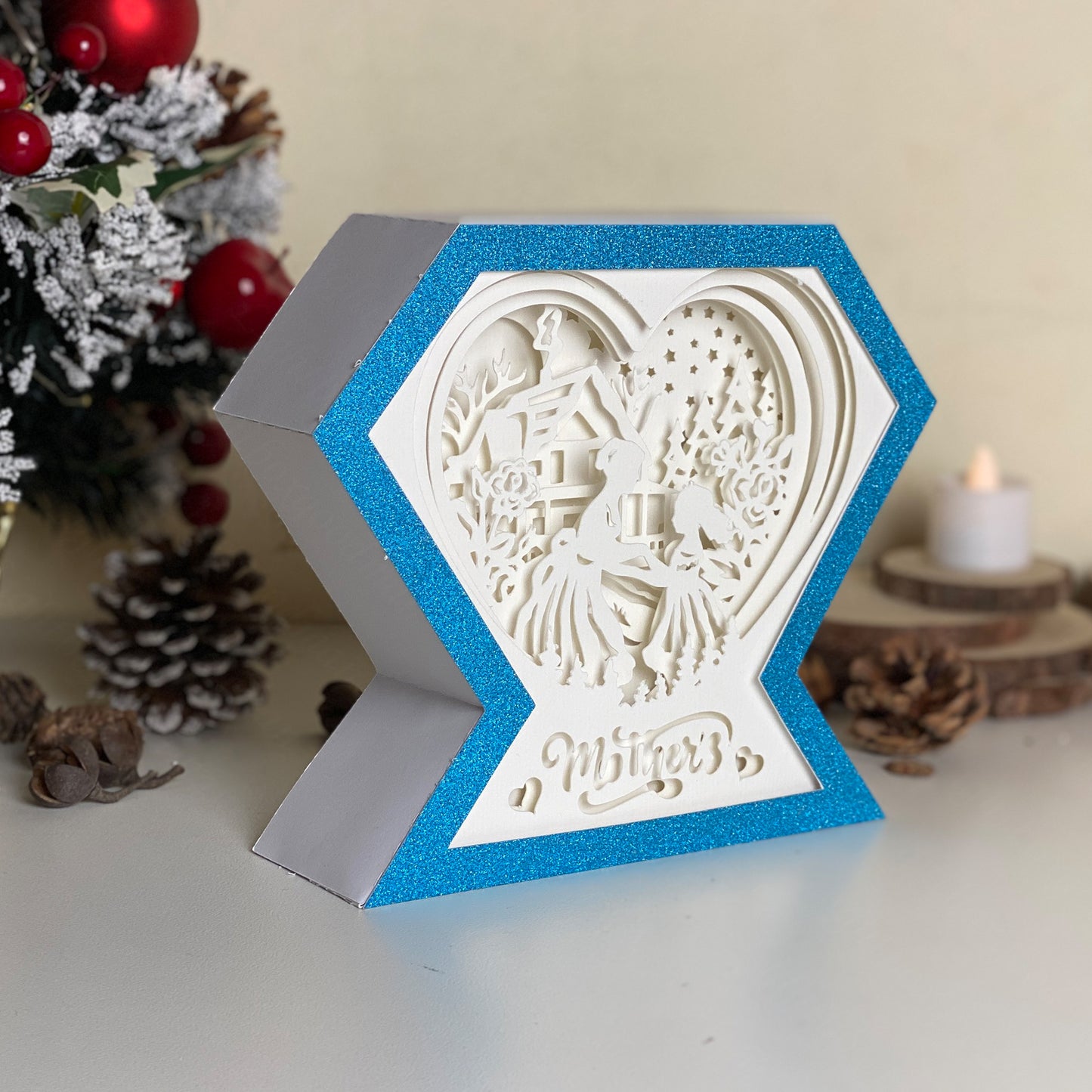 Mother's Day 3 – 3D Diamond Box  File - Cricut File - VEKTOR KRAFT