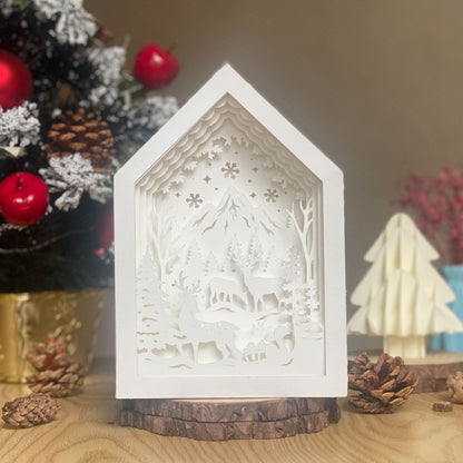 Christmas Deer 1 – 3D Box SVG File for Cricut & Silhouette