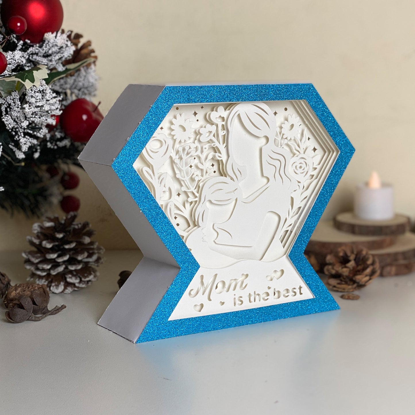 Mother's Day 1 – 3D Diamond Box  File - Cricut File - VEKTOR KRAFT