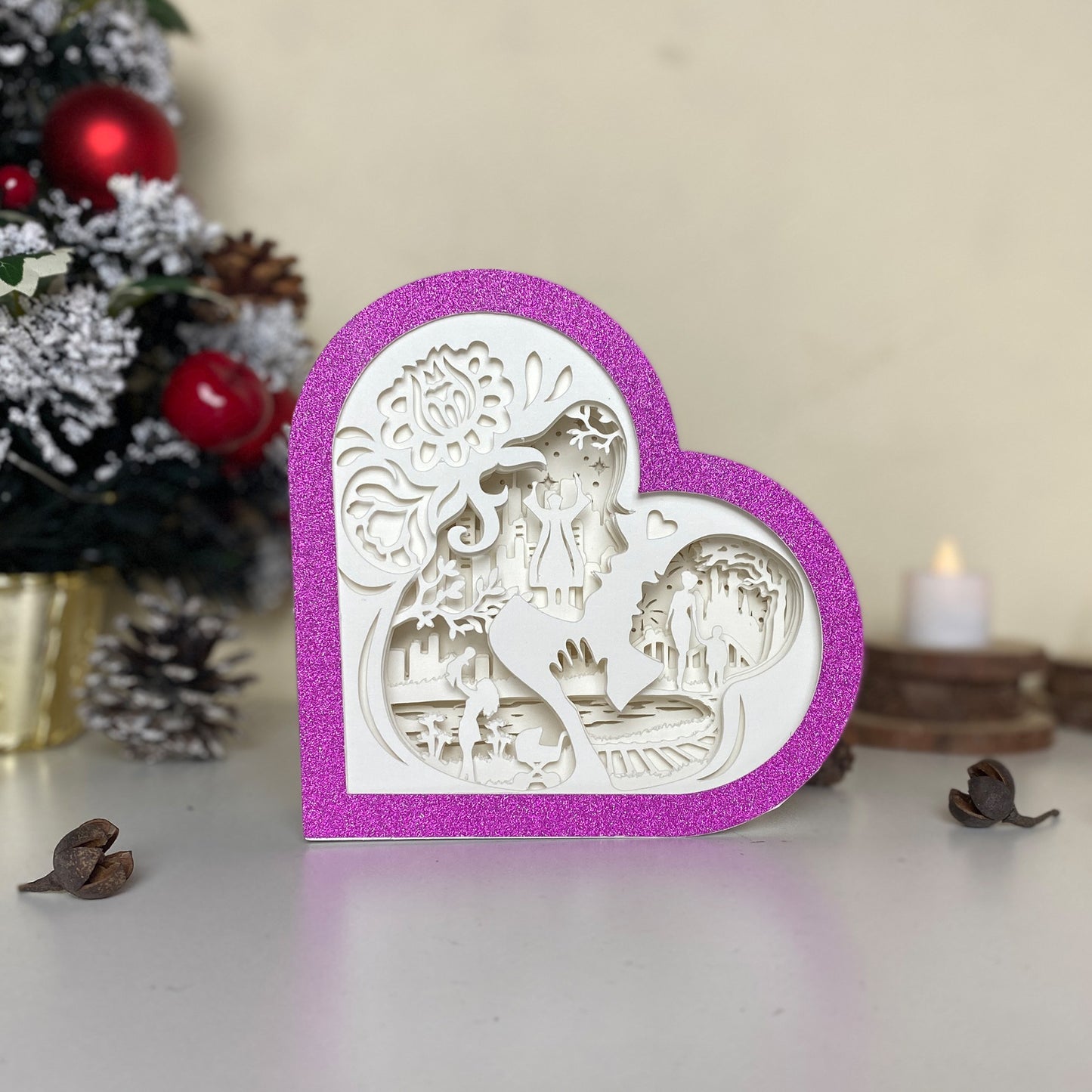 Mother's Day 5 – 3D Heart Box 2  File - Cricut File - VEKTOR KRAFT