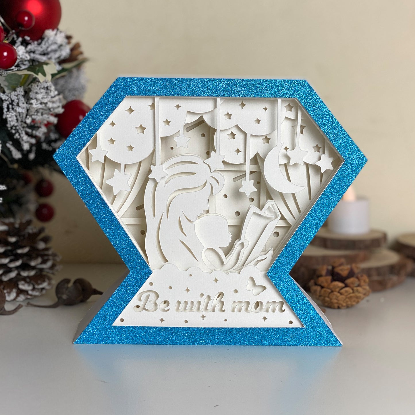 Mother's Day 4 – 3D Diamond Box  File - Cricut File - VEKTOR KRAFT