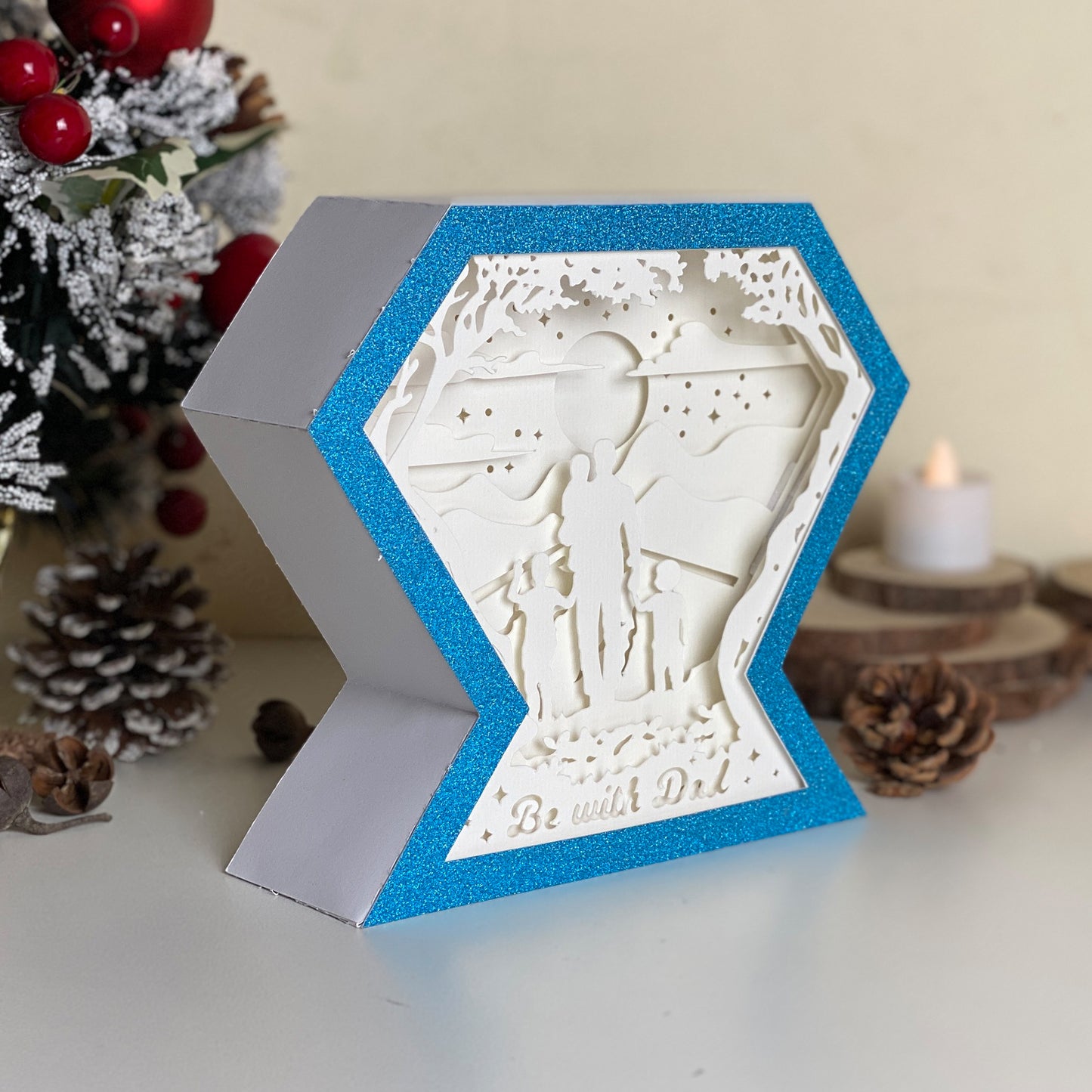 Father's Day 5 – 3D Diamond Box  File - Cricut File - VEKTOR KRAFT
