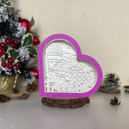 4th Of July 2 – 3D Heart Box 2  File - Cricut File - VEKTOR KRAFT
