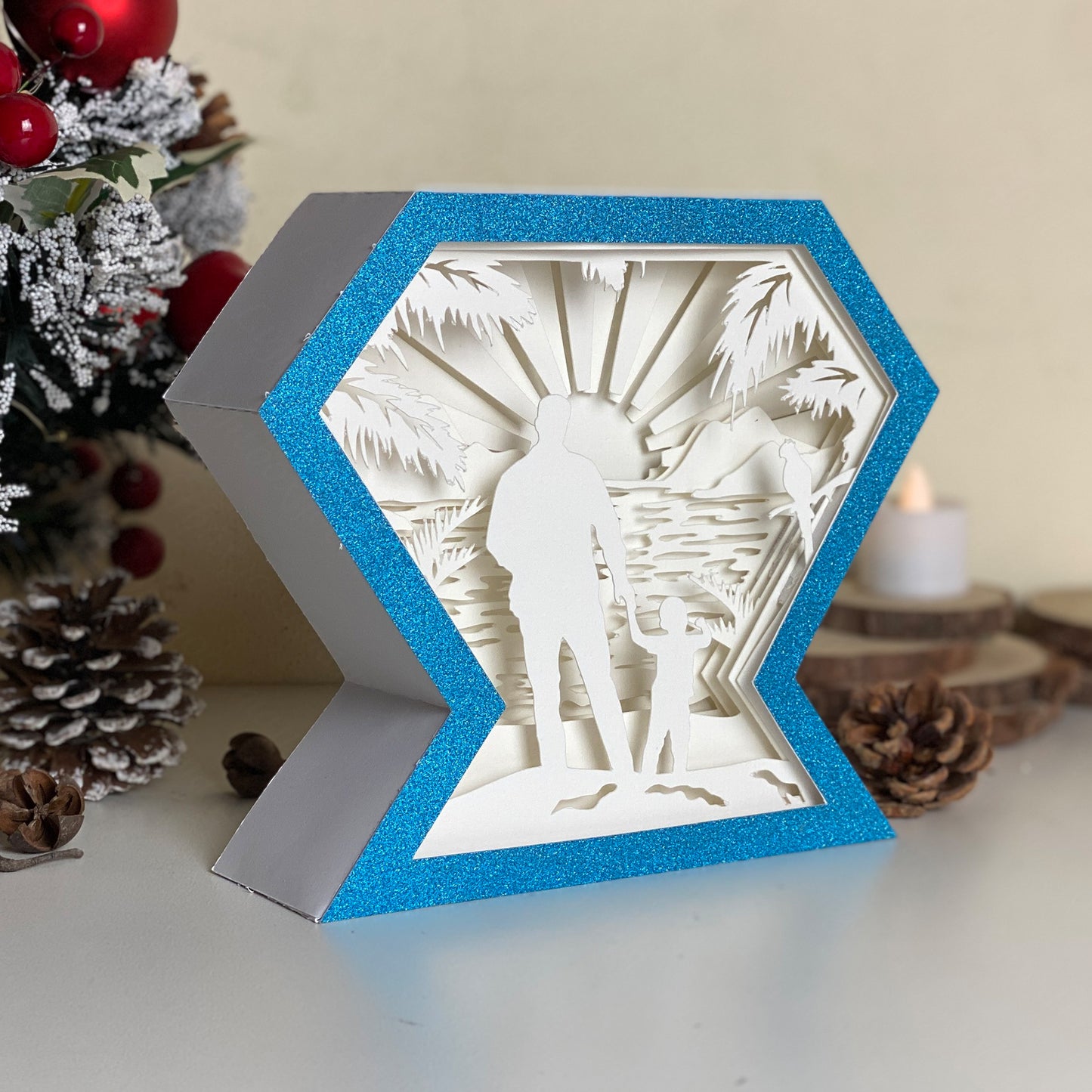 Father's Day 2 – 3D Diamond Box  File - Cricut File - VEKTOR KRAFT