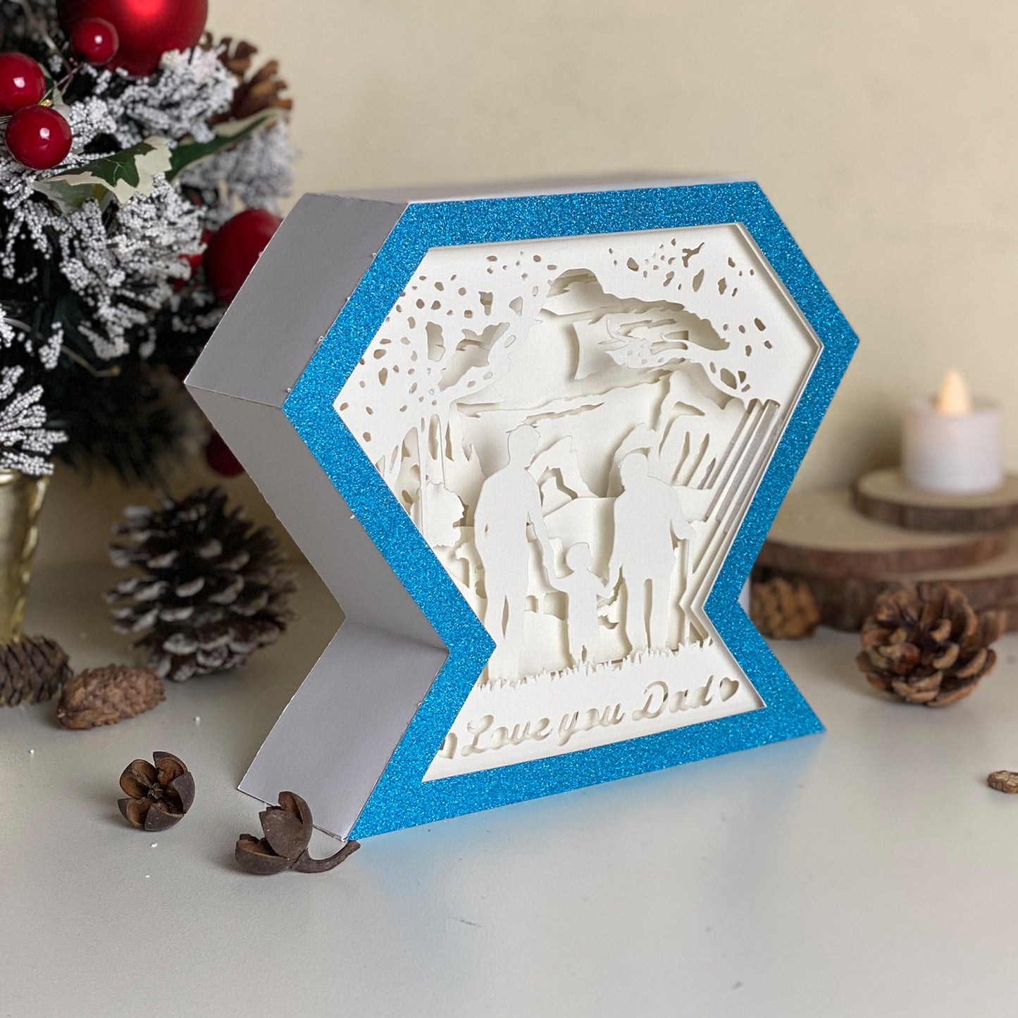 Father's Day 3 – 3D Diamond Box  File - Cricut File - VEKTOR KRAFT