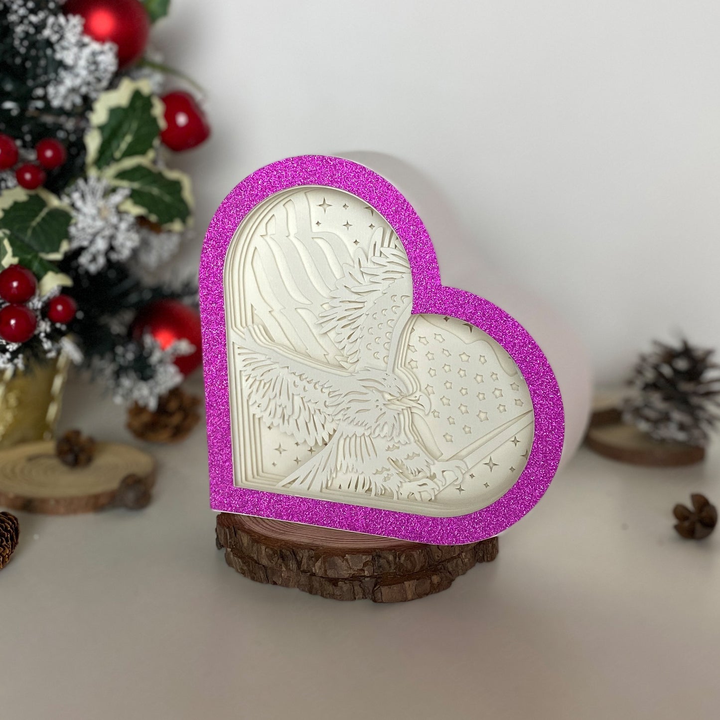 American Eagle – 3D Heart Box 2  File - Cricut File - VEKTOR KRAFT