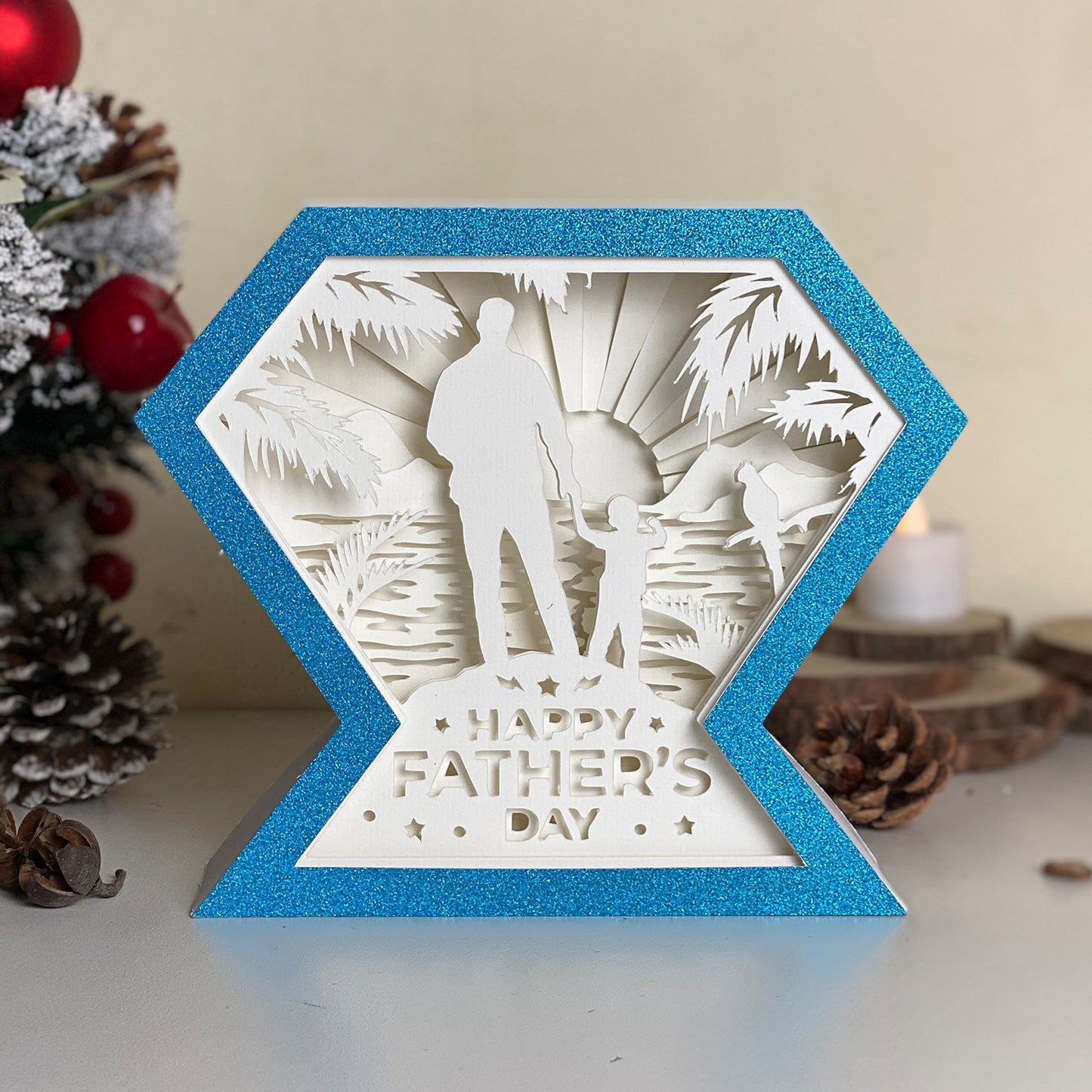Father's Day 6 – 3D Diamond Box  File - Cricut File - VEKTOR KRAFT