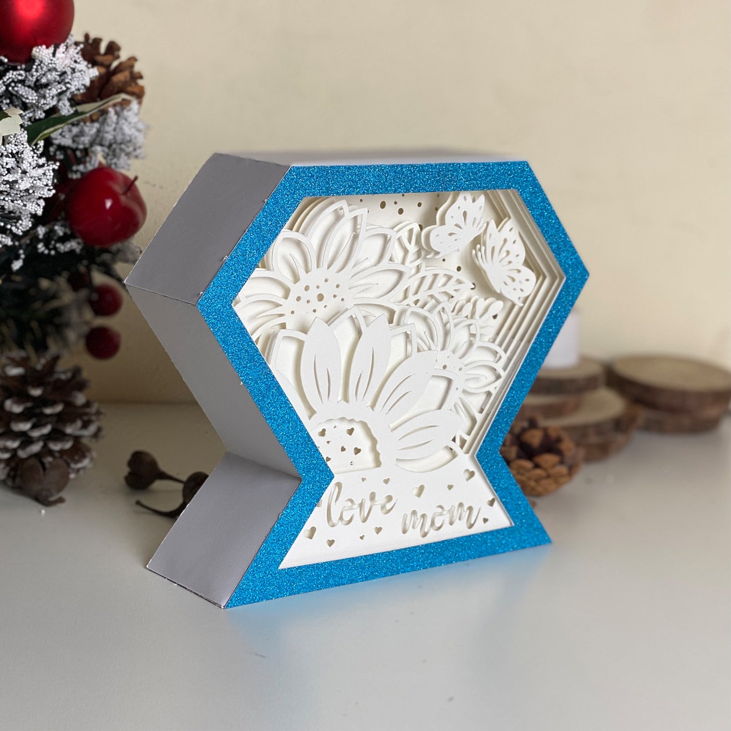 Mother's Day 5 – 3D Diamond Box  File - Cricut File - VEKTOR KRAFT