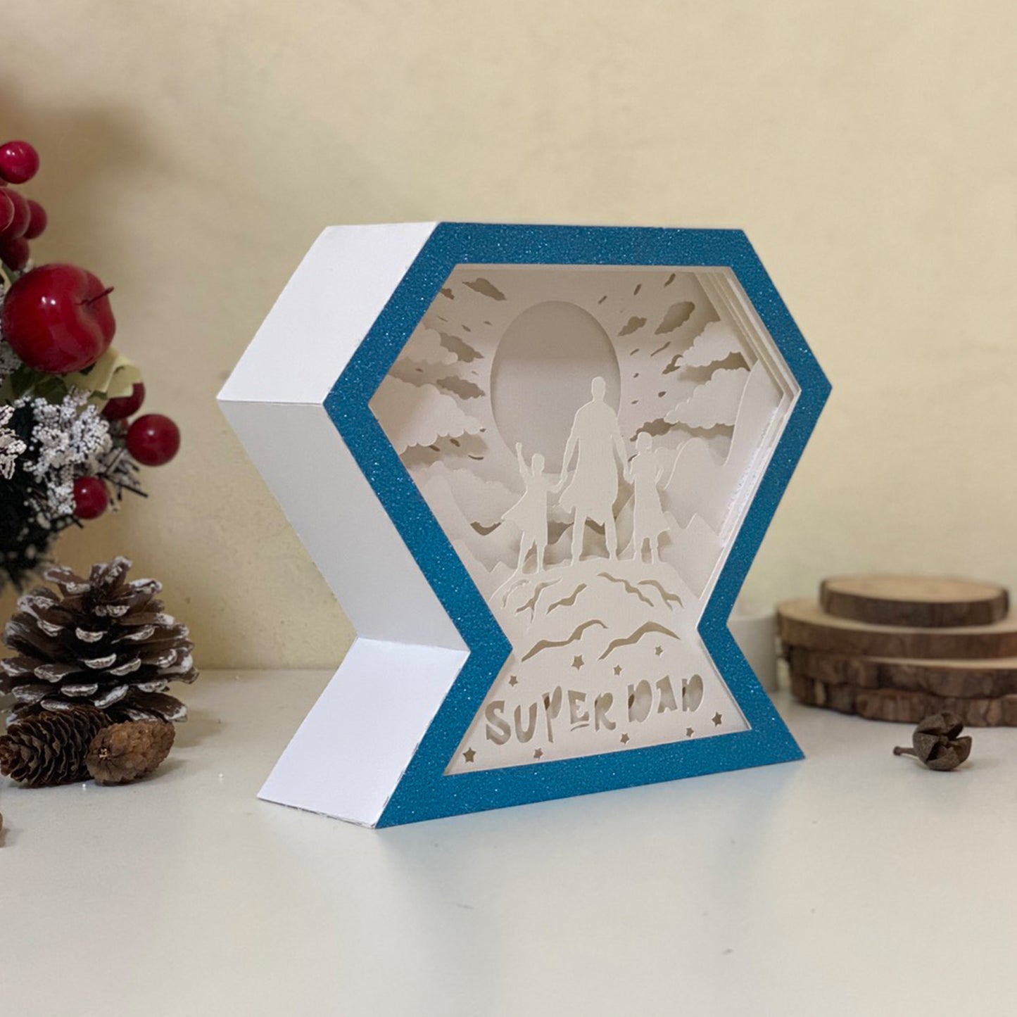 Father's Day 1 – 3D Diamond Box  File - Cricut File - VEKTOR KRAFT