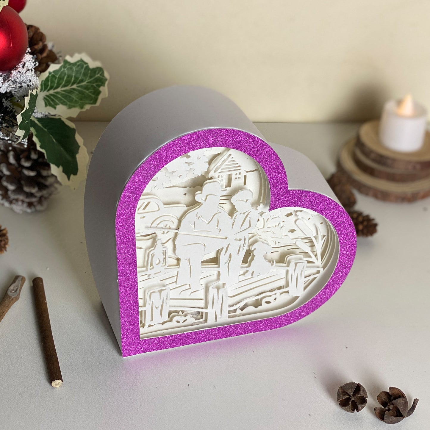 Father's Day 2 – 3D Heart Box 2  File - Cricut File - VEKTOR KRAFT