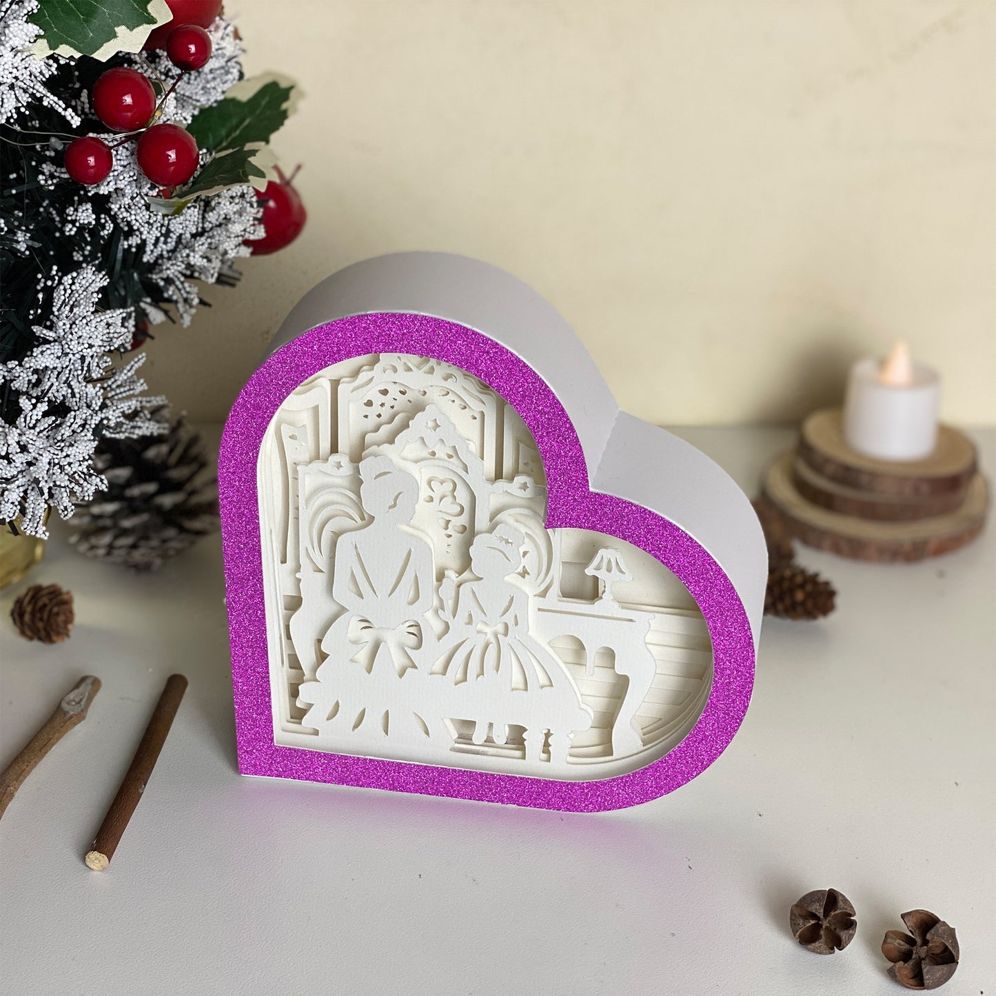 Mother's Day 1 – 3D Heart Box 2  File - Cricut File - VEKTOR KRAFT