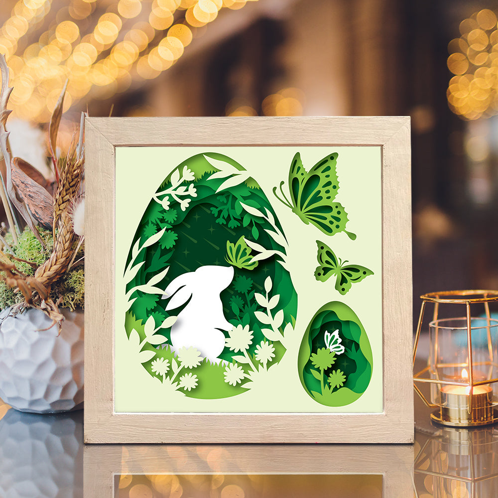 Easter Bunny 3 – 3D Shadow Box SVG File for Cricut & Silhouette