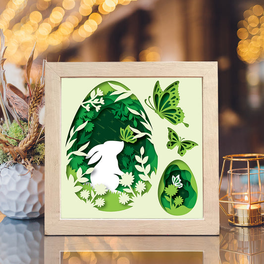 Easter Bunny 3 – 3D Shadow Box SVG File for Cricut & Silhouette