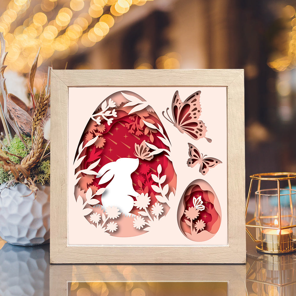 Easter Bunny 3 – 3D Shadow Box SVG File for Cricut & Silhouette