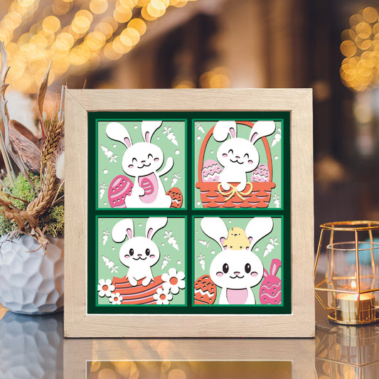 Easter Bunny 4 – 3D Shadow Box SVG File for Cricut & Silhouette