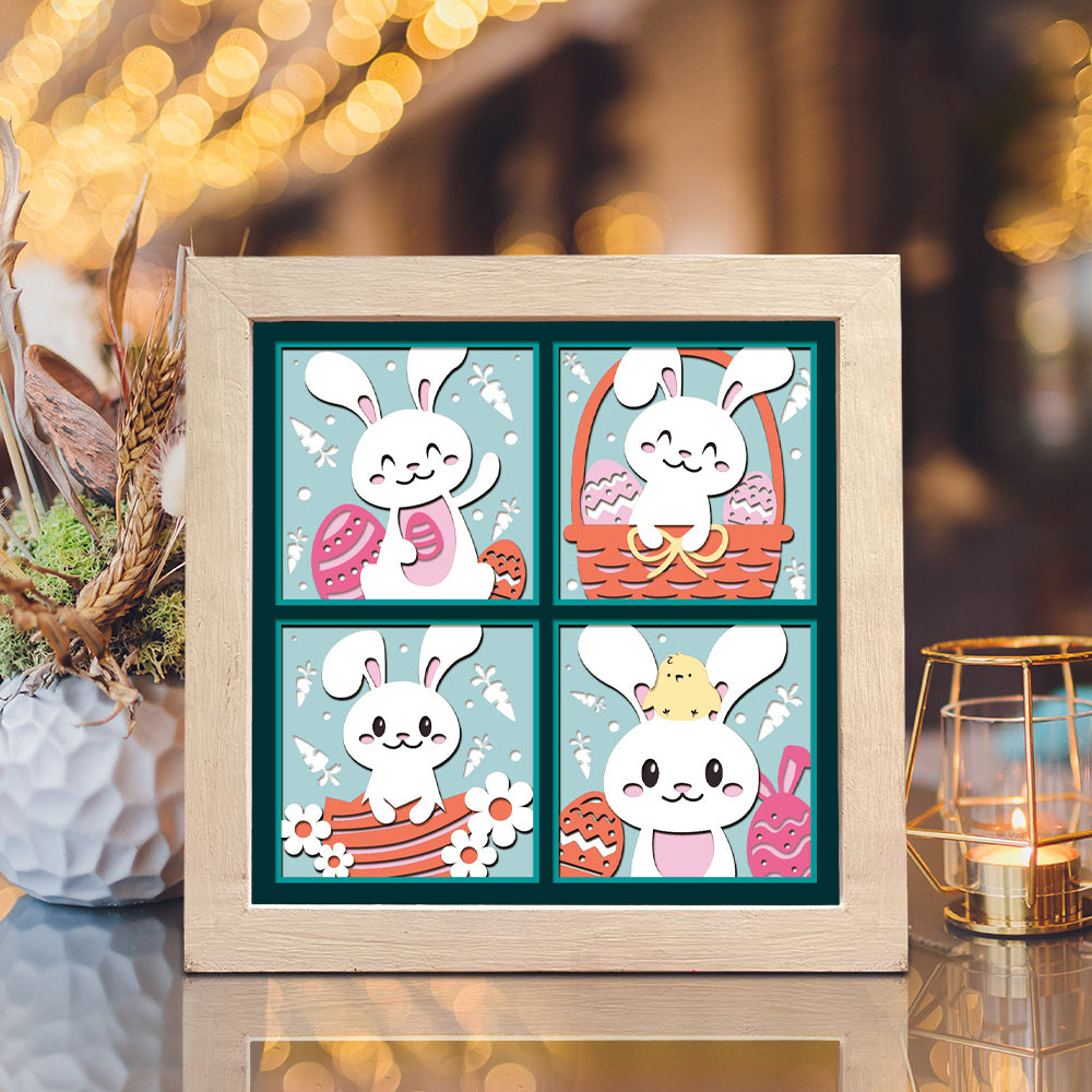 Easter Bunny 4 – 3D Shadow Box SVG File for Cricut & Silhouette