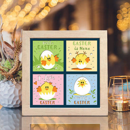 Easter Chicken – 3D Shadow Box SVG File for Cricut & Silhouette