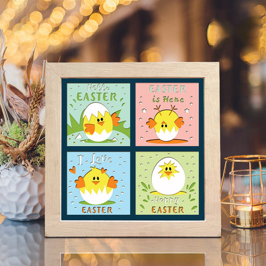 Easter Chicken – 3D Shadow Box SVG File for Cricut & Silhouette