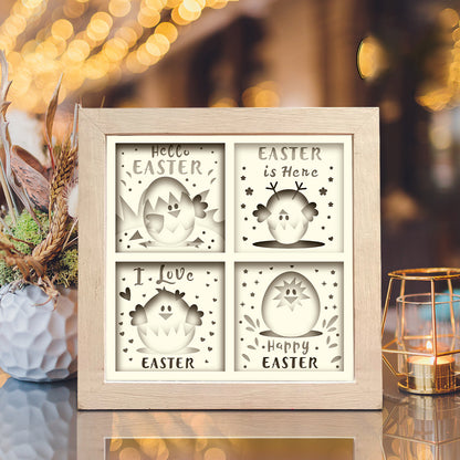 Easter Chicken – 3D Shadow Box SVG File for Cricut & Silhouette