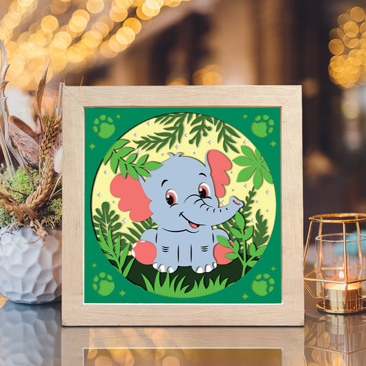Elephant 5 – 3D Shadow Box SVG File for Cricut & Silhouette