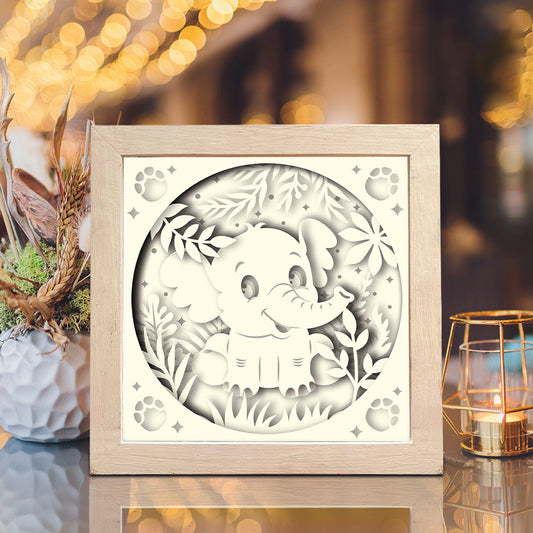 Elephant 5 – 3D Shadow Box SVG File for Cricut & Silhouette