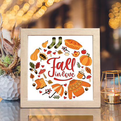 Fall In Love – 3D Shadow Box SVG File for Cricut & Silhouette