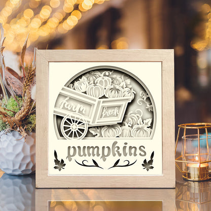 Farm Fresh Pumpkin – 3D Shadow Box SVG File for Cricut & Silhouette