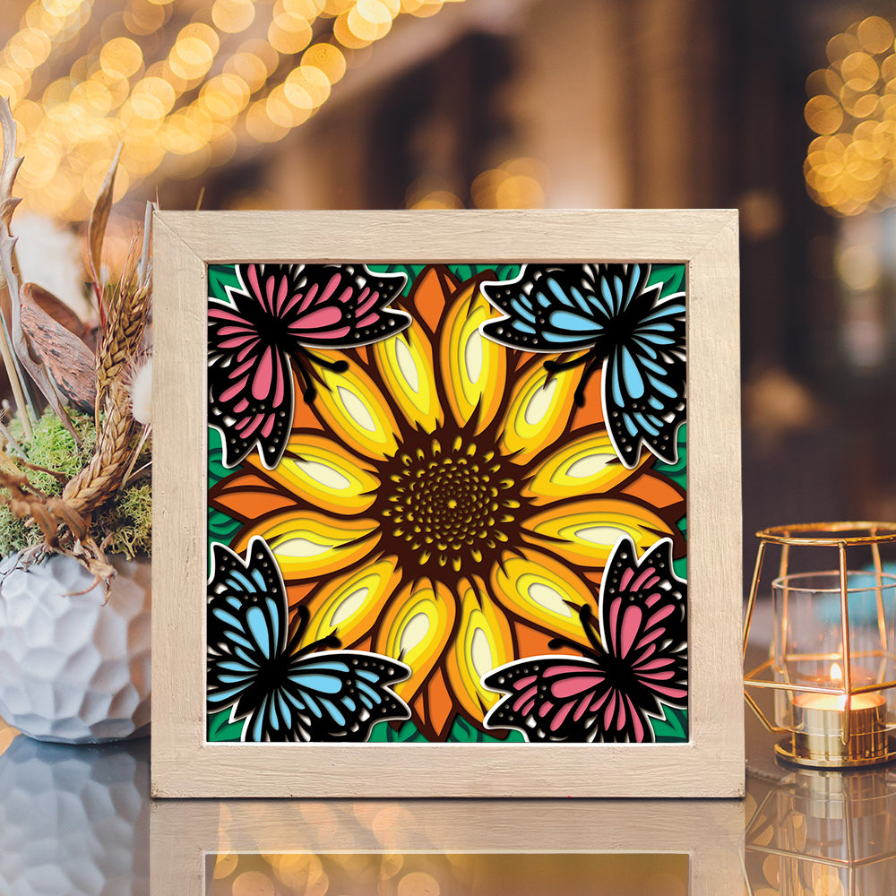 Floral Butterfly – 3D Shadow Box SVG File for Cricut & Silhouette