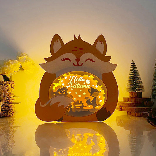 Hello Autumn – 3D Box SVG File for Cricut & Silhouette