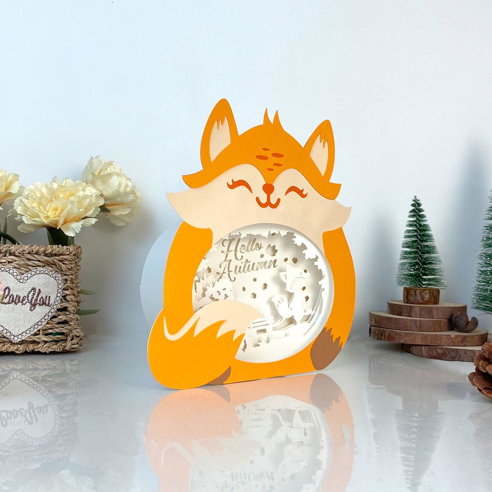 Hello Autumn – 3D Box SVG File for Cricut & Silhouette